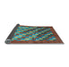 Sideview of Checkered Light Blue Modern Rug, con2878lblu