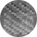 Machine Washable Checkered Gray Modern Rug, wshcon2878gry