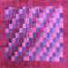 Square Checkered Purple Modern Rug, con2878pur