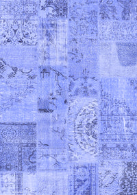 Patchwork Blue Transitional Rug, con2879blu