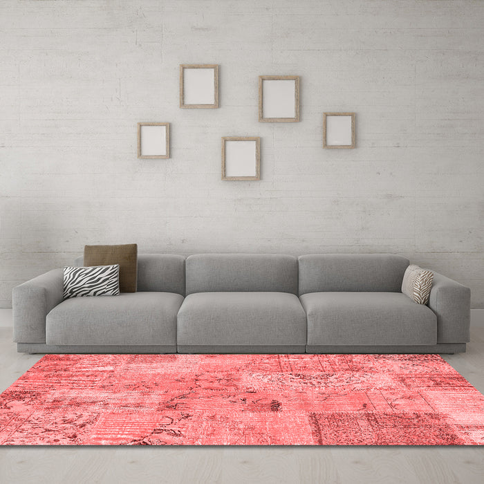 Transitional Red Washable Rugs