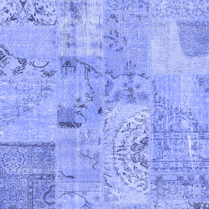 Patchwork Blue Transitional Rug, con2879blu
