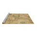 Sideview of Machine Washable Patchwork Brown Transitional Rug, wshcon2879brn