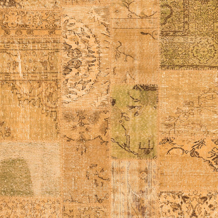 Serging Thickness of Machine Washable Patchwork Orange Transitional Area Rugs, wshcon2879org