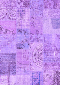 Patchwork Purple Transitional Rug, con2879pur