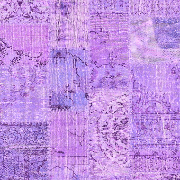 Patchwork Purple Transitional Rug, con2879pur
