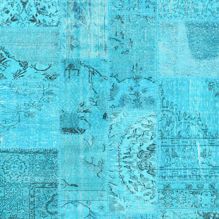 Patchwork Light Blue Transitional Rug, con2879lblu