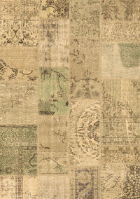 Patchwork Brown Transitional Rug, con2879brn