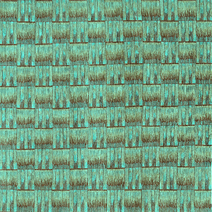 Square Machine Washable Abstract Turquoise Contemporary Area Rugs, wshcon287turq