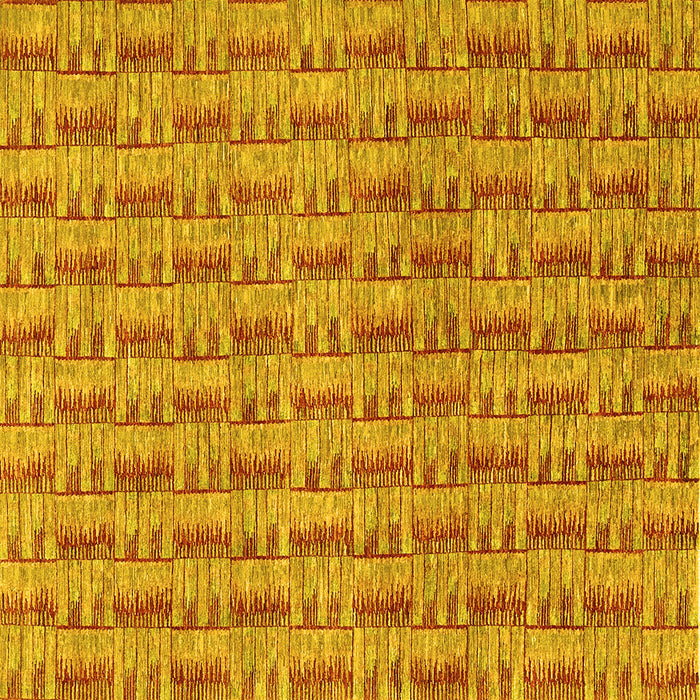 Square Abstract Yellow Contemporary Rug, con287yw