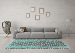 Machine Washable Abstract Light Blue Contemporary Rug in a Living Room, wshcon287lblu