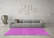 Machine Washable Abstract Purple Contemporary Area Rugs in a Living Room, wshcon287pur