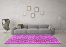 Machine Washable Abstract Purple Contemporary Area Rugs in a Living Room, wshcon287pur