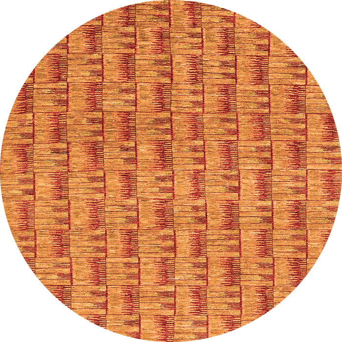 Square Abstract Orange Contemporary Rug, con287org
