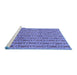 Sideview of Machine Washable Abstract Blue Contemporary Rug, wshcon287blu