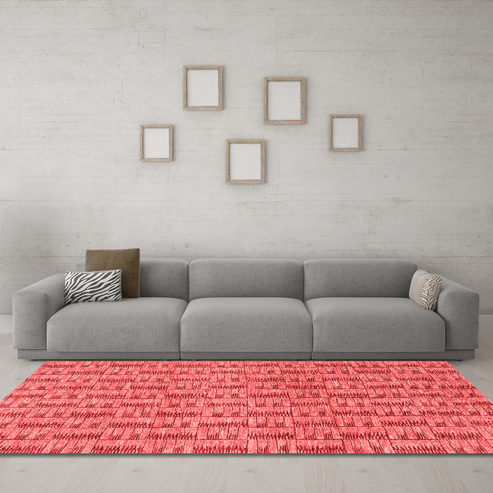 Contemporary Red Washable Rugs