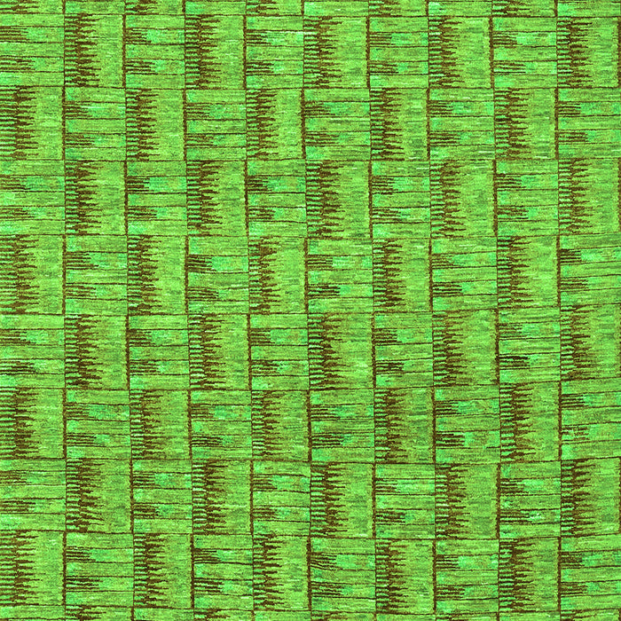 Serging Thickness of Machine Washable Abstract Green Contemporary Area Rugs, wshcon287grn