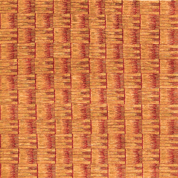 Round Machine Washable Abstract Orange Contemporary Area Rugs, wshcon287org