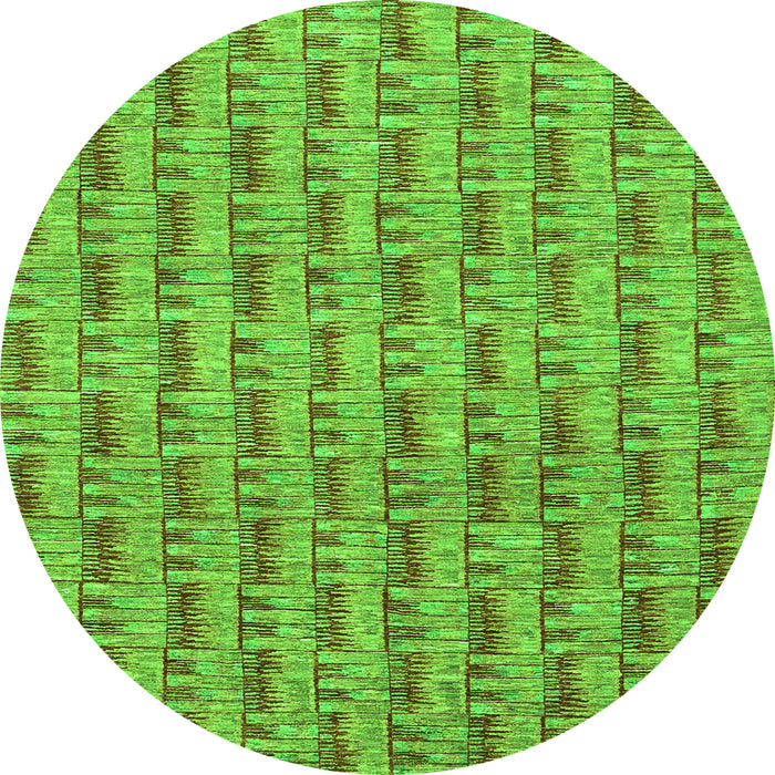 Square Abstract Green Contemporary Rug, con287grn