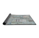 Thickness of Contemporary Gunmetal Gray Patchwork Rug, con2880