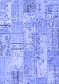 Patchwork Blue Transitional Rug, con2880blu