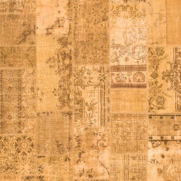 Serging Thickness of Machine Washable Patchwork Orange Transitional Area Rugs, wshcon2880org