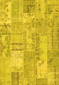 Patchwork Yellow Transitional Rug, con2880yw