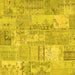 Square Patchwork Yellow Transitional Rug, con2880yw