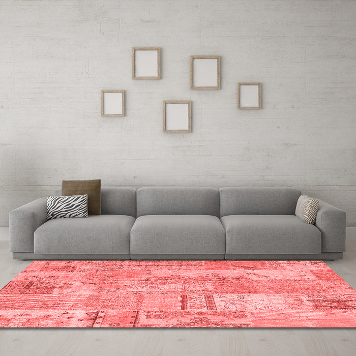 Transitional Red Washable Rugs