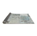 Thickness of Contemporary Gunmetal Gray Patchwork Rug, con2881