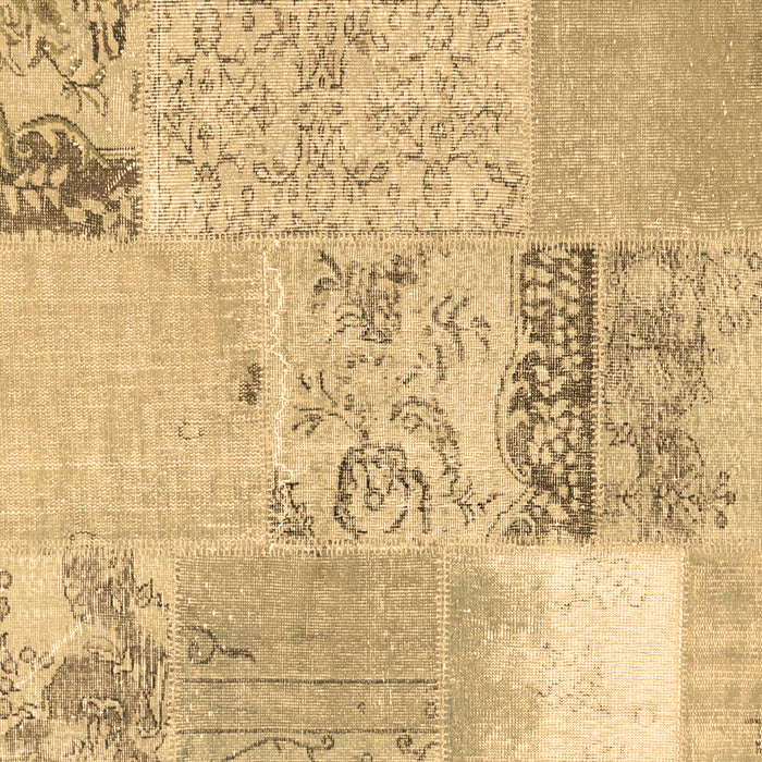 Patchwork Brown Transitional Rug, con2881brn