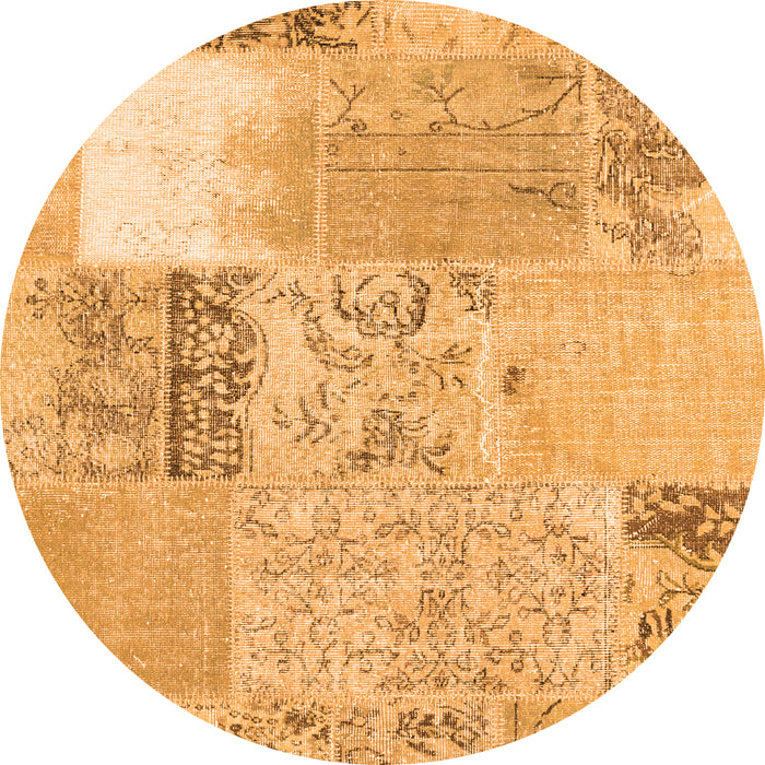 Machine Washable Patchwork Orange Transitional Area Rugs, wshcon2881org