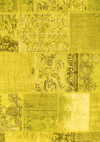 Patchwork Yellow Transitional Rug, con2881yw