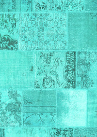 Patchwork Turquoise Transitional Rug, con2881turq