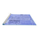 Sideview of Machine Washable Patchwork Blue Transitional Rug, wshcon2881blu