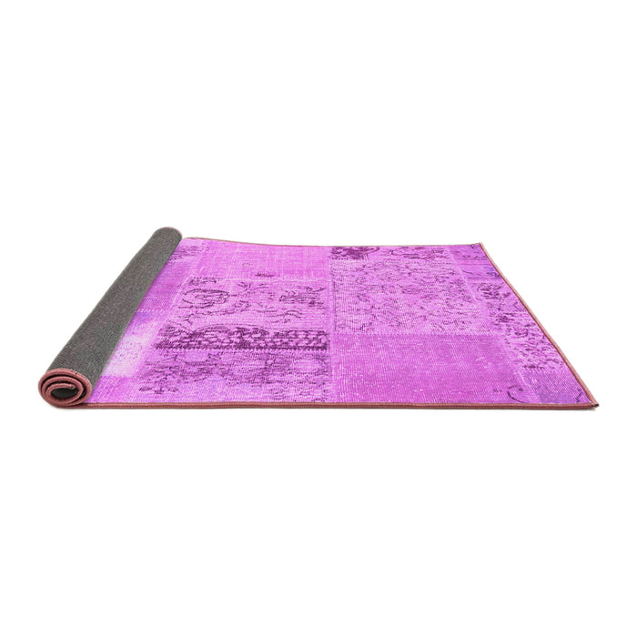 Sideview of Patchwork Pink Transitional Rug, con2881pnk
