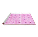 Sideview of Machine Washable Solid Pink Modern Rug, wshcon2882pnk