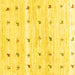 Square Machine Washable Solid Yellow Modern Rug, wshcon2882yw