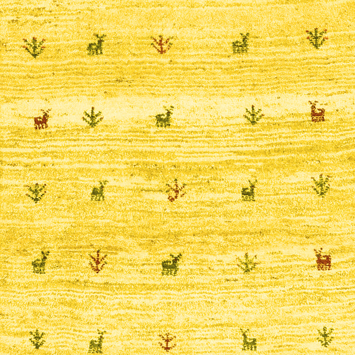 Machine Washable Solid Yellow Modern Rug, wshcon2882yw