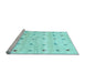 Sideview of Machine Washable Solid Light Blue Modern Rug, wshcon2882lblu
