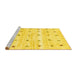 Sideview of Machine Washable Solid Yellow Modern Rug, wshcon2882yw