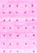 Machine Washable Solid Pink Modern Rug, wshcon2882pnk