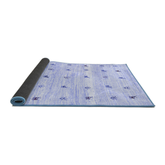 Sideview of Solid Blue Modern Rug, con2882blu