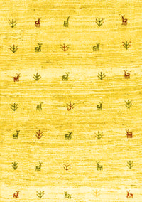 Solid Yellow Modern Rug, con2882yw