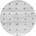 Machine Washable Solid Gray Modern Rug, wshcon2882gry