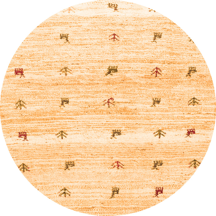 Square Solid Orange Modern Rug, con2882org