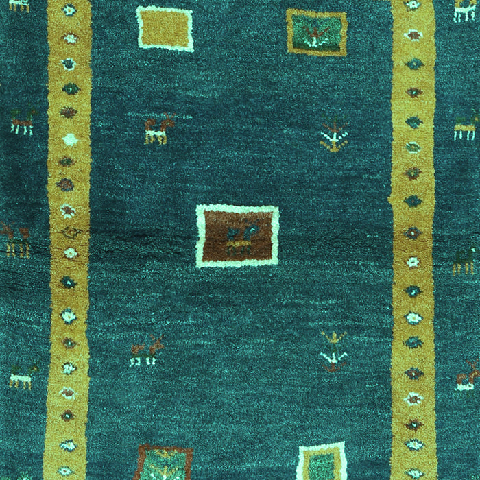 Machine Washable Abstract Turquoise Contemporary Area Rugs, wshcon2883turq