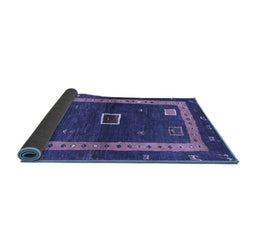 Sideview of Abstract Blue Contemporary Rug, con2883blu