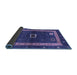 Sideview of Abstract Blue Contemporary Rug, con2883blu