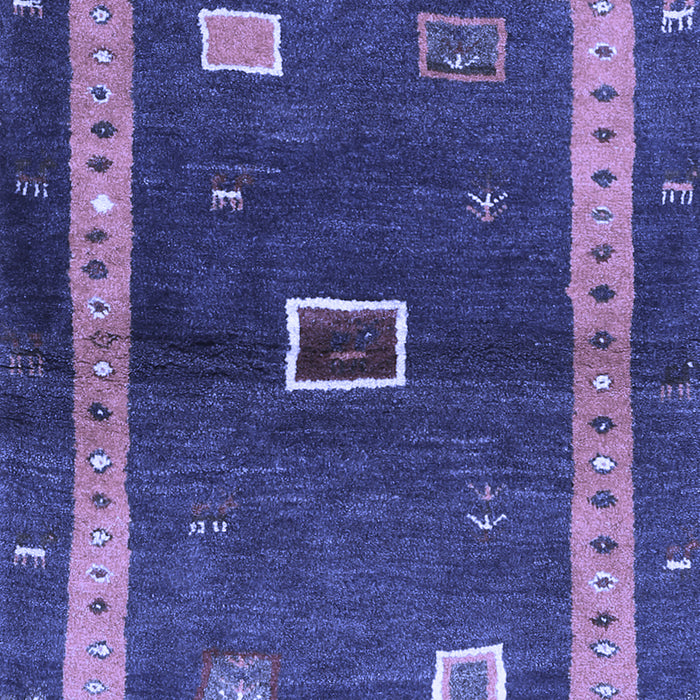 Abstract Blue Contemporary Rug, con2883blu
